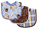 Trend Lab 3 Count Bib Set, Cowboy Baby by Trend Lab