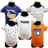 【アメリカ買付商品】PUMA プーマ ベビー ボディスーツ 下着 5枚セット-6/9ヶ月