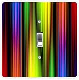 Rikki Knight Neon Rainbow-Single Toggle Light Switch Plate [並行輸入品]