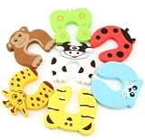 EasyLifeCare® 7 PCS Children Safety Finger Pinch Cartoon Animal Foam Door Stopper Cushion - Bundled 