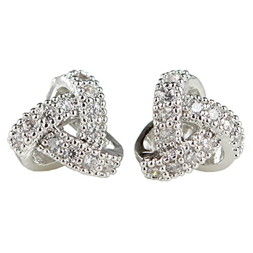 【Petit Lulu shop】 ピアス レディース ダイヤモンドCZ 編み込み 織込み シンプル フェミニン 大人 18金RGP プチルルオリジナルピ...