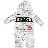 NEW　【ハロウィン】ミイラ男　カバーオール　ハロウィン着ぐるみ　ベビーキッズハロウィン　着ぐるみロンパース (60ｃｍ, ホワイト)