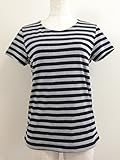 【ＫＡＺＵ　ＳＴＹＬＥ】　 授乳Tシャツ　T/Cボーダー　産後用日本製　Lサイズ　杢グレーX黒