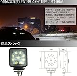 9LED搭載防水ワークライト 狭角