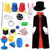 [Skirfy] 手品 グッズ おもちゃ 12種類 マジックグッズ 手品グッズ 手品用品 マジック用品 マジックセット 手品用ステッキ 魔法の袋 マジック衣装付き 子供 小学生 誕生日 プレゼント ギフト