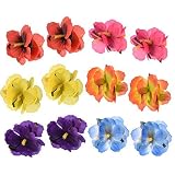Sumind Hair Flowers Hawaiian Hairclips Flower Hair Clips for Costume Party Decoration Supplies 6 Col