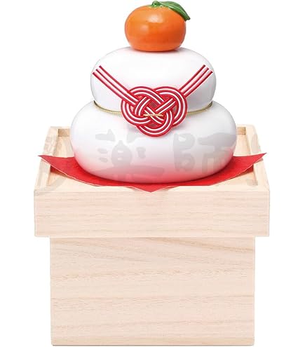 Amazon.co.jp: QIUEER鏡餅 飾り陶器製 きがいい鏡餅 超ミニサイズ 何度