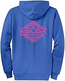 Koloa Surf(tm) Diamond Thruster Logo Full Zipper Hoodie-Hooded Sweatshirt-Royal/pink-M [並行輸入品]
