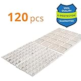 クリアバンパーパッド120個 – 20個1 "正方形ゴムパッド+ 100個3 / 8 "サウンドDampeningキャビネット&家具バンパー。Bestクリアnoise-dampeningバンパーfor