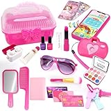 CORPER TOYS おままごと メイクセット 女の子 おしゃれ遊び コスメおもちゃ スマホ カメラ付き サングラス 収納バッグ付き 光る 音が鳴る メイクアップ ごっこ遊び なりきりプレイ 誕生日 クリスマス ギフト 6歳以上