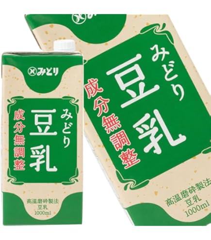 Amazon.co.jp: 九州乳業 みどり豆乳 成分無調整豆乳 1L紙パック×6本