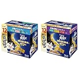 【セット買い】フィリックス 我慢できない隠し味ゼリー お魚バラエティ 50gX12袋 + フィリックス 我慢できない隠し味ゼリー お魚お肉バラエティ 50gX12袋