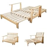 木製ソファベッド セミダブル ベッド、カウチソファ、2Pソファ 3way