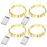 GDEALER 4 Pack Fairy String Lights 10ft 30 LED Starry String Lights Battery Powered Copper Wire Ligh
