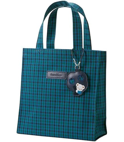 ファミリア familiar ピオヌンナル　コラボ　トートバッグ ブルー 新品 韓国の伝統的な生地「ヌビ」を使用したバッグブランド