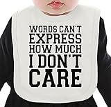Words Can't Express How Much I Don't Care Slogan ネクタイを有する有機ビブ Medium