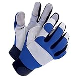 Bob Dale 20-1-1200-X2L Split Cowhide Mechanics Glove, 2X-Large, Blue by Bob Dale