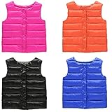 80-130cmキッズ中綿入りベスト　ノースリーブ ジャケット軽量　かわいい　子供用　女の子　男の子　カラーバリ 90,Navy