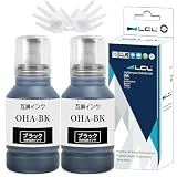 LCL エプソン用 OHA OHA-BK オハジキ 互換インクボトル 1本140ML (2パック ブラック) 対応機種：EP-M476T