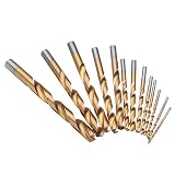 Sndy 13pcs 2mm-12mm チタンコーティングツイストドリルビット HSS ドリルビット