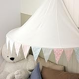 キッズテント　子供テント　子供遊ぶテント　プレイテント　蚊帳　半月　壁掛け　吊り下げ　室内テント　折りたたみ式　子供部屋飾り　オシャレ　お姫様　プリンセス　誕生日　プレゼント (ホワイト天蓋＋ホワイト