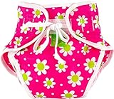 Kushies Swim Diaper, Fuchsia Daisy Print, Large by Kushies