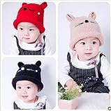 ニット帽子 ベビー帽子 可愛い 耳付き かっこいい　5色 5点 【5点】