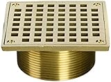 Jones Stephens D60960 3-1/2 X 5-Inch Square Polished Brass Spud Strainer [並行輸入品]
