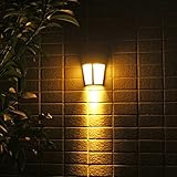 ソーラーライト　ガーデンライト　LEDライト　センサーライト　夜間自動点灯　防水　電池不要　省エネ　防犯　屋外照明　玄関　壁掛け　庭先用　車道/歩道/芝生/庭/地震・災害時に適用 (暖色)