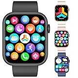 【Amazon限定ブランド】スマートウォッチ PoP Pun Bluetooth5.2通話機能 1.85インチ Smart Watch 活動量計 腕時計 歩数計 天気予報 音楽制御 目覚まし時計 カメラ制御 文字盤自由設定 着信＆メッセージ通知 GPS機能 100種類運動モード 多言語設定 IP67防水 スポーツウォッチ iPhone対応 アンドロイド対応 技適認証済み 日本語説明書 (ブラック)