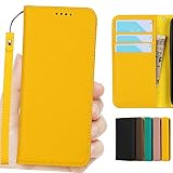 Cavor iPhone12 Pro iPhone12 手帳型 ケースiPhone12 Pro財布ケースiPhone12 カード収納 iPhone 12 Pro手帳型カバー iPhone12 Pro カバー本皮牛革レザーiPhone 12 手帳型ケース iPhone12 携帯カバーiPhone12 財布型カバー ライチ紋真皮 付きの専属ストラップ同梱なので 横置 軽量 耐久性多機能 【イエロー】