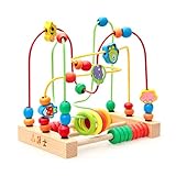 ビーズコースター 知育玩具 キッズ 幼児 おもちゃ 指先のトレーニング 木製 玉そろばん メイズ パズル 幼児 赤ちゃん ベビー 早期開発 可愛い お誕生日ギフト ルーピング ビー玉 3歳/4歳/5歳