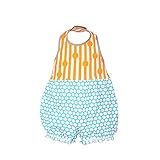 (バルーン ビブパ) BALLOON BIBPA ベビー服 ロンパース 70-90 [オレンジ×ブルー] [B-502-ORBL]