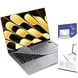 【EU配列ISO配列】 2024 MacBook Pro 14/16 Air 13/15 インチ 用 キーボードカバー M4 M3 M2 (A3112 A3401 A3185 A3403 A3186 A3113 A3114 A2992 A2918 A2779 A2991 A2780 A2681 A2941 A2442) 超薄 高い透明感 マックブック プロ 14/16 エアー
