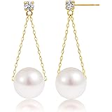 [ララクリスティー] ピアス あこや真珠 パール 天然ダイヤモンド 計0.08ct レディース K18 ゴールド le56-0019-yg