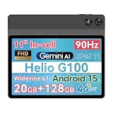 BNCF Android 15 タブレット 11インチ、 Bpad 11、Helio G100、8コア、20GB+128GB+1TB拡張、11" 90Hz In-Cell FHD IPS 1920x1200、Widevine L1、4G LTE+GPS+2.4G/5G Wifi+BT5.0+FM、7000mah+Type-C、画面分割+無線投影+イヤホンジャック付き