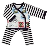 【未熟児】【低出生体重児】【早産児】【NICU】用　ベビー服：長袖上下セット　パイレーツ