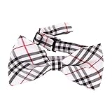 男の赤ちゃんの蝶ネクタイはリネン調整キッズ入学式パーティー結婚式ネクタイをチェック (ホワイト)