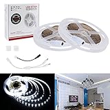 Lahoku Cold White LED Flexible Light Strip SMD5730 2 Rolls 16.4ft DC 24V Cool White Effect Lighting 