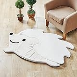CJH ドアマットマットマットヘッジホッグホールベッドルームバスルームマットウォーターバスマット65 * 80cm ( Color : White )