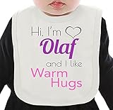 Hi I Am Olaf Slogan ネクタイを有する有機ビブ Medium