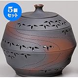 5個セット 照明具 灯り花入丸の竹節笹(大) [29 x 25.5cm] 土物 手造り インテリア 和風 プレゼント 飲食店