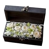プリザーブドフラワー サプライズ ローズプリザBOX （アンティークホワイト） ギフト ボックス