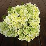 Auntwhale シルクアジサイピンク5ヘッド人工フラワーアレンジメントバンチブライダルブーケウェディングパーティーガーデンホームインテリア