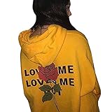パーカー レディース トップス Glennoky プルオーバー 2色 裏側 花柄 オシャレ スウェットパーカー ロング丈 トレーナー ドローストリング フーデッド ゆったり レディースパーカー スウェ