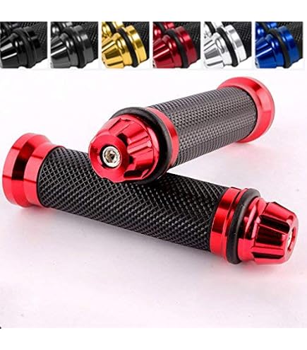 Amazon | アルミ製 ハンドル グリップ 22.2mm バーエンド 一体型 銀
