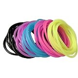 50 Pcs Silicone Jelly Bracelets Assorted Colors Neon Bracelets Retro Bracelets Bands for 80s Party Favors for Women Girls Kid