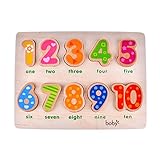 10の数字幼稚園早期の教育開発木製のパズル、年齢のための誕生日のギフトのおもちゃ1 2 3子供の子供の幼児の赤ん坊の男の子の女の子（学習カウンセリング児童）