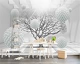 bzdhwwh 3d壁紙モダンスタイリッシュな3dスペース抽象Plum Blossom Bigツリーボールテレビ背景壁3フォト壁紙Behang 6949265137981
