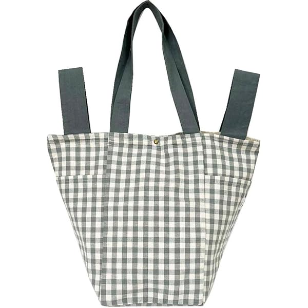 Amazon | haag トートバッグ 新色 紺 チェック | ノーブランド品